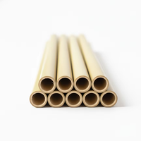 Pailles en bambou DR Premium non emballées 100% naturelles 200mm Biodégradables Compostables Écologiques Réutilisables Longue Durée pour Camping Boissons Chaudes et Froides