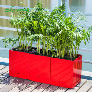 Leizisure थोक आउटडोर बागवानी भूनिर्माण प्लास्टिक लक्जरी शीसे रेशा घन वर्ग मॉड्यूलर स्वयं पानी बोने की मशीन बॉक्स - Product Image 4