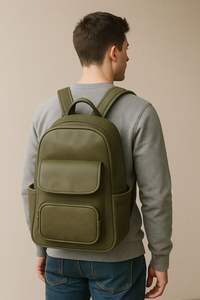 Mens Genuine Leather Backpack Vintage Style Large Capacity Travel and School - Product Image 4
