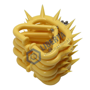 6PCS Set XL Becerro Weaner Plástico Amarillo 4x3,35 "o 95 mm x 80 mm Ganado Formando Ganado Anti Succión Becerro Dispositivo de destete - Product Image 4