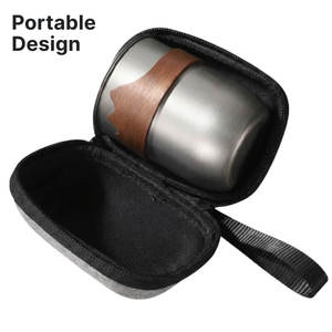 Ensemble de tasses à thé en titane pur ultralégères <span class=keywords><strong>et</strong></span> durables avec infuseur à thé, tasse à thé de qualité alimentaire pour la randonnée <span class=keywords><strong>et</strong></span> le pique-nique - Product Image 5