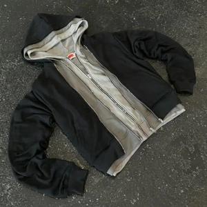 OEM Custom Men's High Quality Three-Layer Cropped Hoodie with Embroidered Zipper and Silk Screen Printing for Spring Season - Product Image 3