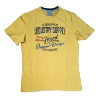 Camiseta de Manga Corta con Cuello Redondo, 100% Algodón, Tejida, para Hombre, con Serigrafía, de Alta Calidad, Suave, Transpirable, Tallas Grandes, Venta al Por Mayor