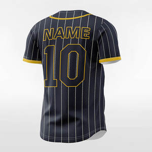 Maillot de baseball professionnel pour équipe, sublimation OEM, personnalisable pour adulte, rayé, 100% polyester, séchage rapide, antibactérien, anti-UV - Product Image 4