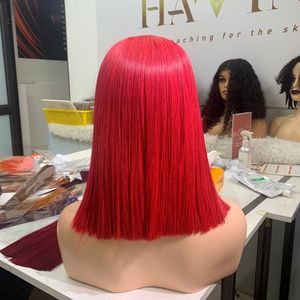 Hueso recto pelucas vietnamitas extensiones de cabello completo rojo Super doble dibujado sedoso crudo sin procesar cabello humano virgen - Product Image 5