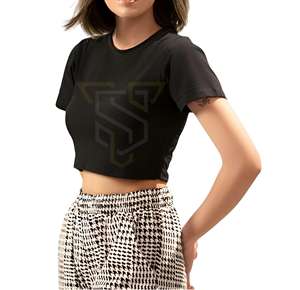 T-shirt pour femme de qualité supérieure en gros, col rond, logo personnalisé, t-shirt bébé personnalisé, design de couleur personnalisé - Product Image 3