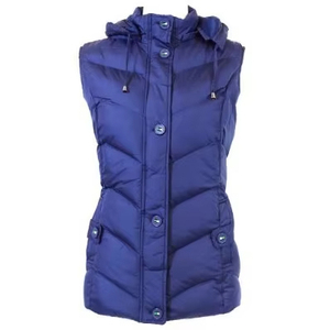Gilet chaud d'hiver pour hommes coupe-vent isolé avec capuche matelassée veste à bulles sans manches en nylon avec fermeture à glissière - Product Image 5