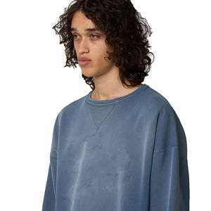 2024 Sweatshirts respirants légers et lavés à l'acide avec conception et logo personnalisés pour hommes - Product Image 3