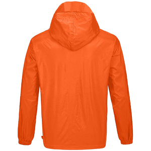 <b>Orange</b> Lightweight Windbreaker <b>Hoodie</b> Jacket <b>for</b> <b>Men</b> Bold Jacket <b>for</b> Sports & Outdoor Style - Product Image 2