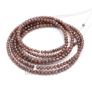 Cuentas facetadas de diamantes de champán rojo para fabricación de joyas AAA + 100% cuentas de diamantes de champán brillantes raras naturales - Product Image 1