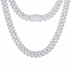 สร้อยคอโซ่ขนาด20มม. 20นิ้วแนวคิวบาสร้อย925เงินสเตอร์ลิงสร้อยคอประดับเพชรสร้อยคอฮิปฮอปเย็นขายส่งราคาโรงงาน - Product Image 3