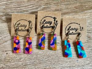 Pendientes Largos y Colgantes de Resina Epoxi Hechos a Mano, Ecológicos, de Alta Calidad y Ligeros para Bodas - Product Image 4