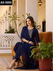 Dernières femmes portent prêt à porter Salwar Kameez costume avec Chinon Dupatta Heavy Sequence Codding broderie travail Salwar Suit - Product Image 2