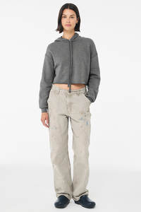 Sweat-shirt à capuche en molleton uni brodé pour femme, longueur standard, décontracté, mode, vente directe d'usine, prix raisonnable - Product Image 4