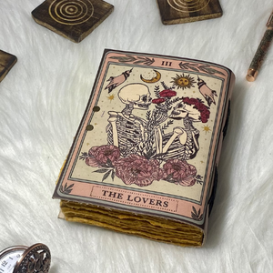 Skull Print Leather Journal Notebooks Thermal Bound and Thread-Sewn for Durability for Gift Giving - Product Image 3