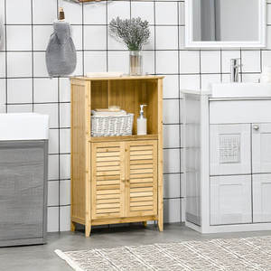 Gabinete de piso de bambú de diseño moderno para Home School Hotel & Hospital para almacenamiento de baño - Product Image 6