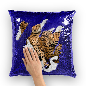 Cheetah Brothers Sequin Cushion Cover Geometric Plain <b>Square</b> <b>Pillow</b> Cover for Home and Hospital for Thanksgiving and Halloween - Product Image 5
