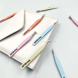 Pinzas para pestañas con diferentes estilos, pinzas para pestañas con volumen, juego de pinzas para pestañas con punta de fibra pintada sombreada - Product Image 2