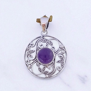 จี้อเมทิสต์พรีเมี่ยมดีไซน์พลอยธรรมชาติเครื่องประดับเงิน925ขายส่ง - Product Image 2