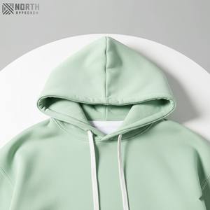 Nouvel arrivage de pull en molleton de coton pour filles, sweat à capuche court, couleur unie, logo personnalisé, respirant, élégant, saison d'automne - Product Image 6
