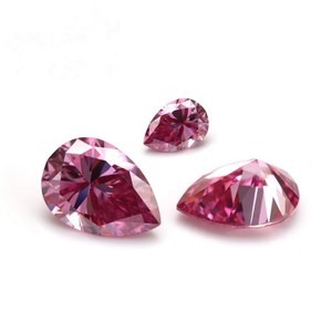ลูกแพร์สีฟ้าตัดหลวมห้องปฏิบัติการที่สร้างขึ้น Moissanite VVS ความชัดเจน IGI ได้รับการรับรอง Moissanite แฟนซีสำหรับทำเครื่องประดับแว็กซ์/เคลือบน้ำมัน - Product Image 2