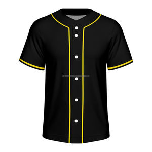 Camiseta de béisbol con sublimación de logotipo personalizado de alta calidad 2025, camiseta de softbol en blanco de poliéster 100%, camisetas con botones completos - Product Image 1
