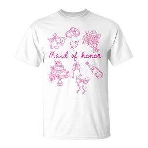 T-shirt promozionale per damigelle d'onore e damigelle d'onore per matrimoni, feste nuziali e addii al nubilato - Product Image 1
