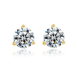NOVAMART Fine Fine Single Round Cubic Zirconia <b>Silver</b> <b>Stud</b> <b>Earrings</b> for Women & Girls Wholesale Export - Product Image 1