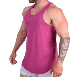 Custom Mesh Material Seamless Tank Top Men Knitted Jersey Breathable Running Sleeveless Athletic Sports <b>Stringer</b> Longline - Product Image 5