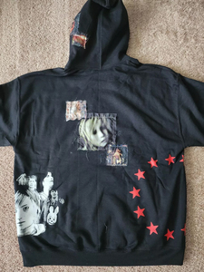 Sudadera con Capucha de Invierno de Felpa Premium 100% Algodón con Diseño de Letras y Pedrería, Parche Cosido Personalizado Ecológico, Unisex - Product Image 2