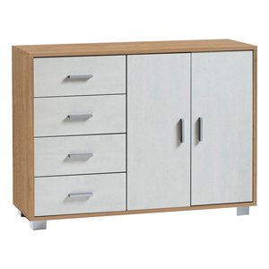 Starry Walnut and White QUADRANTE 799 Sideboard 115cm <b>Storage</b> <b>Drawers</b> for Sarmog QUADRANTE 799 - Product Image 1