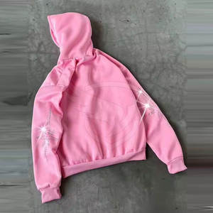 Sudadera con Capucha de Forro Polar para Hombre, de Invierno, de Diferentes Colores, Sólida, de Alta Calidad, Talla Grande, Informal, a la Moda, con Pedrería - Product Image 2