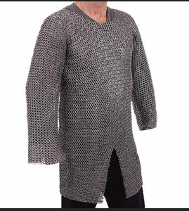 HAND MARICLES HM-4 Conjunto de armadura de camisa de malla medieval antigua, personalizado, chapado, tamaño completo, con logotipo impreso con efecto de moneda, étnico - Product Image 2