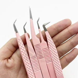 Pinzas para Extensiones de Pestañas, Pinzas Antideslizantes para una Colocación Precisa de las Pestañas, Ligeras, de Acero Inoxidable - Product Image 6