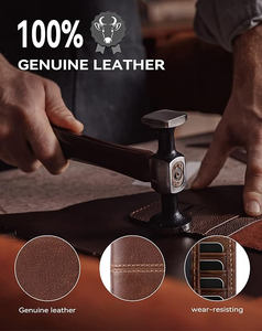 กระเป๋าสตางค์หนังแท้แบบสั้นสำหรับผู้ชายน้ำหนักเบาทนทานออกแบบโลโก้ได้ตามที่ต้องการ - Product Image 4