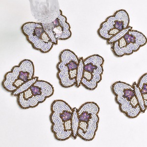 Ensemble de sous-verre perlé fait à la main tapis de boisson décoratifs pour la maison cuisine bureau bureau thé café support de tasse approvisionnement en gros - Product Image 2