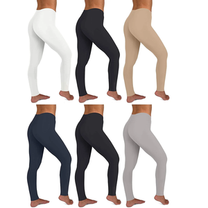 Most Exclusive Women's Soft Cotton Leggings High Waist Control Yoga Pants <b>Tights</b> Leggings Yoga Pants - Product Image 1