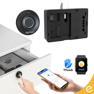 KEMUU TTlock Serrure intelligente à empreinte digitale pour armoire Système de casier biométrique pour armoire Serrure de porte cachée sans clé Serrure de tiroir - Product Image 1