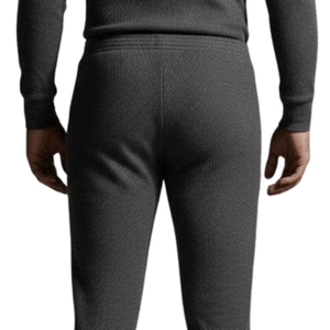 Men Waffle Knit Thermal <b>Jogger</b> Pants Elastic Waist <b>Slim</b> Fit Warm Lounge Bottoms Soft Stretch Cuffed Trousers Winter Wear Comfort - Product Image 5
