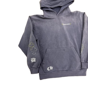 Sweat à capuche pour homme en polaire de haute qualité, col rond surdimensionné, polyester et coton, logo personnalisé, lavage à l'acide, taille plus, sweat à capuche à enfiler - Product Image 2
