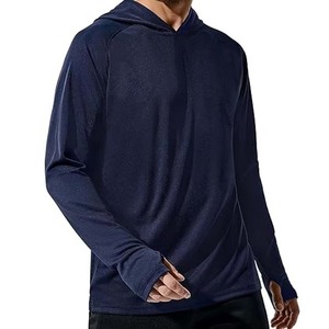 Custom ODM Embroidered Autumn Mens Golf Hoodie Lightweight Quick Dry Performance Stonewashed Plain Dyed Sportswear - Product Image 5