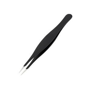 Pince à épiler pour cils de haute qualité en papier noir enduit, pointe pointue, en acier inoxydable, pour la beauté - Product Image 4