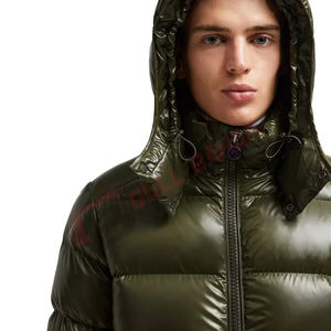 แจ็กเก็ตปลาปักเป้าแบบลำลองแนวไฮสตรีทสำหรับฤดูหนาวมีฮู้ดผ้าใบบับเบิ้ลหนาแบบมีซิปปิดผ้าใยสังเคราะห์คุณภาพสูง - Product Image 4