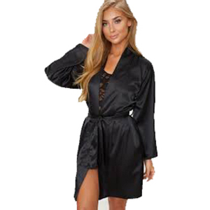 ชุดนอนคอ V ของผู้หญิง,เสื้อคลุมสปาผ้าซาตินเสื้อคลุมอาบน้ำปาร์ตี้แต่งงานเพื่อนเจ้าสาว - Product Image 6