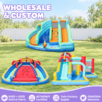 Château gonflable avec toboggan, combo château gonflable et toboggan aquatique, vente en gros directe d'usine