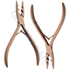 Pince professionnelle en acier inoxydable à 2 trous pour extensions de cheveux, 5,5 pouces, pour micro-anneaux et perles de 4-5 mm, pince de retrait durable - Product Image 3