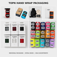 Bandages de boxe personnalisés avec logo imprimé numériquement, motif personnalisé, bandages élastiques pour l'entraînement de Muay Thai et de Kickboxing