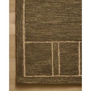 Alfombra de lana de oliva con mechones a mano, moderna, minimalista, para mascotas, Picnic, Neutral, sala de estar, dormitorio, suelo decorativo contemporáneo - Product Image 2