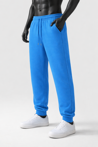 Pantalon de jogging en molleton personnalisé pour homme, taille élastique, cordon de serrage, bas de pantalon à revers, pantalon décontracté pour la détente, vente en gros OEM - Product Image 4