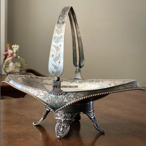 Trending Classic Golden Hands Support <b>Bowl</b> with Light Dates Decorative <b>Bowl</b> Wooden Ramadan Wholesale Price - Product Image 3